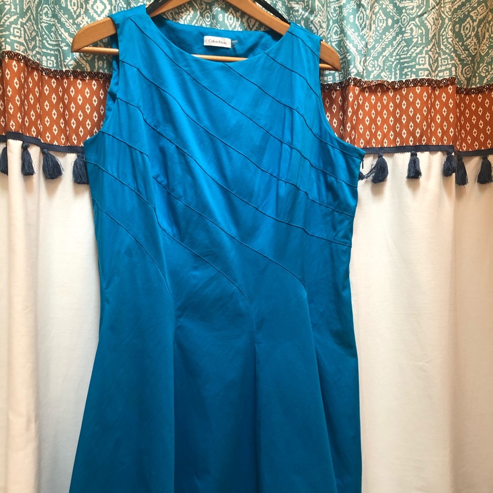 Gorgeous ocean blue Calvin Klein plus size dress